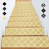 Striped Rubber Stair Treads Polypropylene Anti Slip Stair Carpet